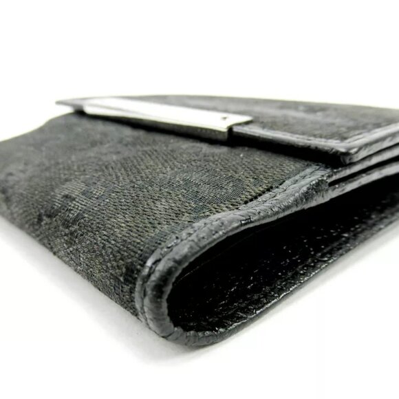 Gucci Double SidedWallet GGpattern canvas leather used T10504 - Picture 3 of 9